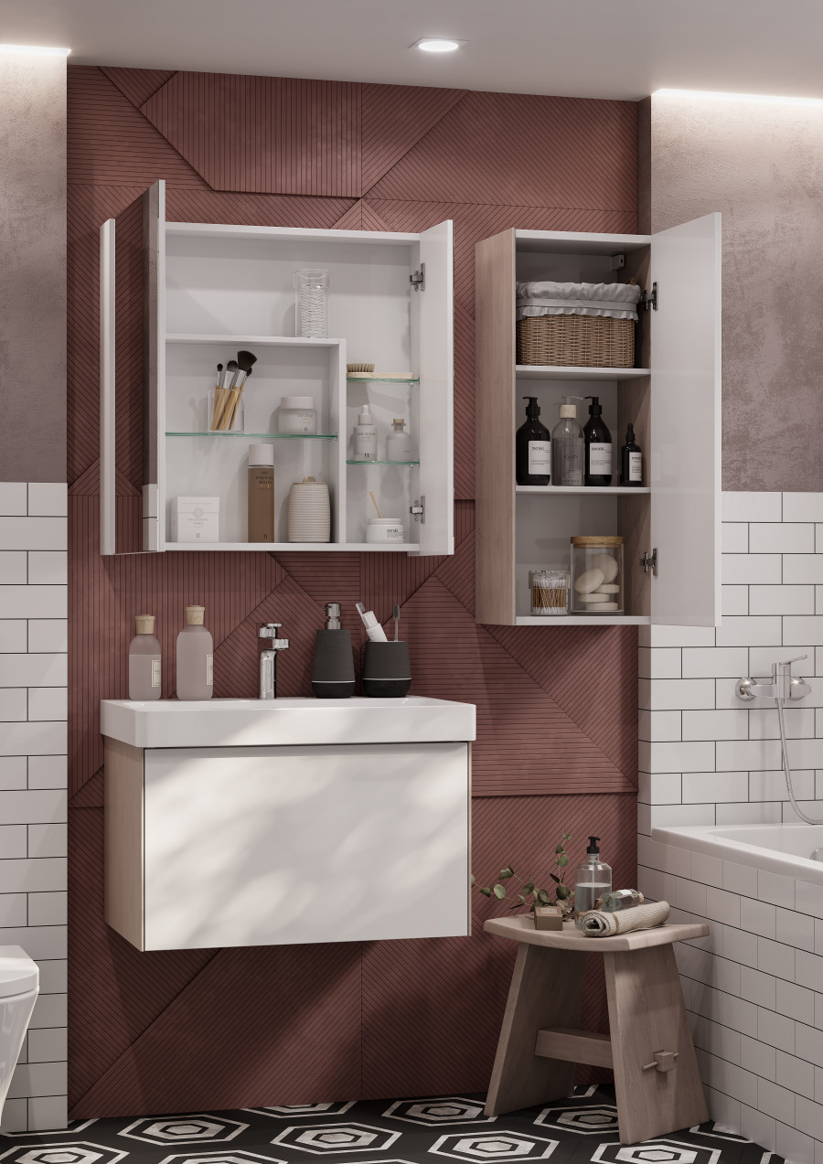 Зеркальный шкаф АСТИ 50, белый