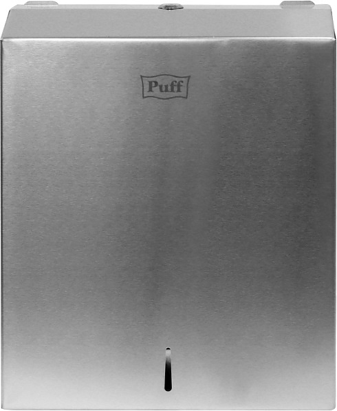 Диспенсер бумажных полотенец puff-5615, хром мат., антивандальный с ключом