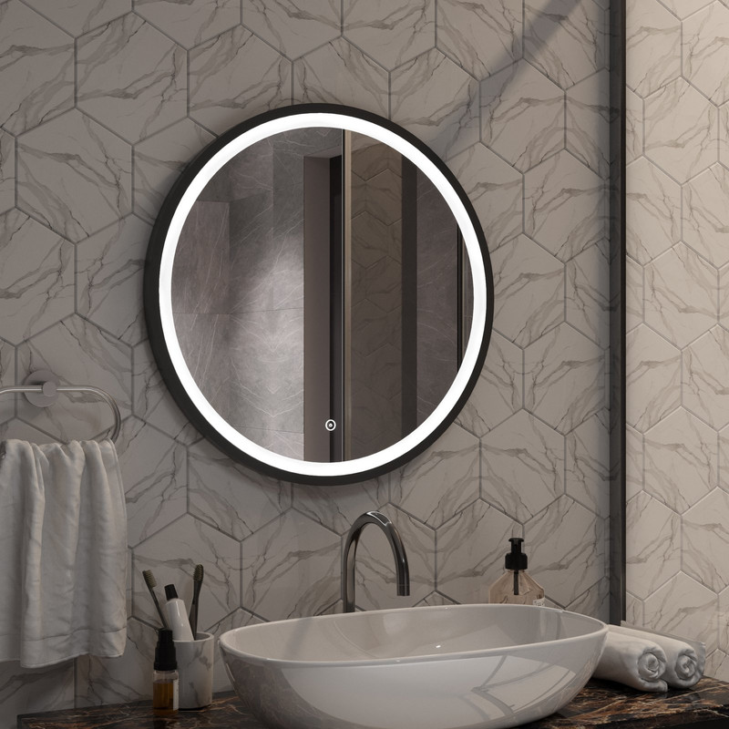 Зеркало Style Black LED 600