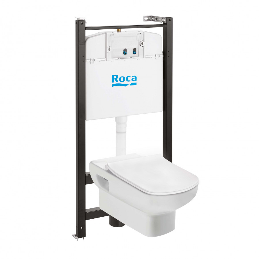 DAMA SENSO Комплект 3 в 1 (инсталляция+подв. унитаз+slim сиденье), ROCA
