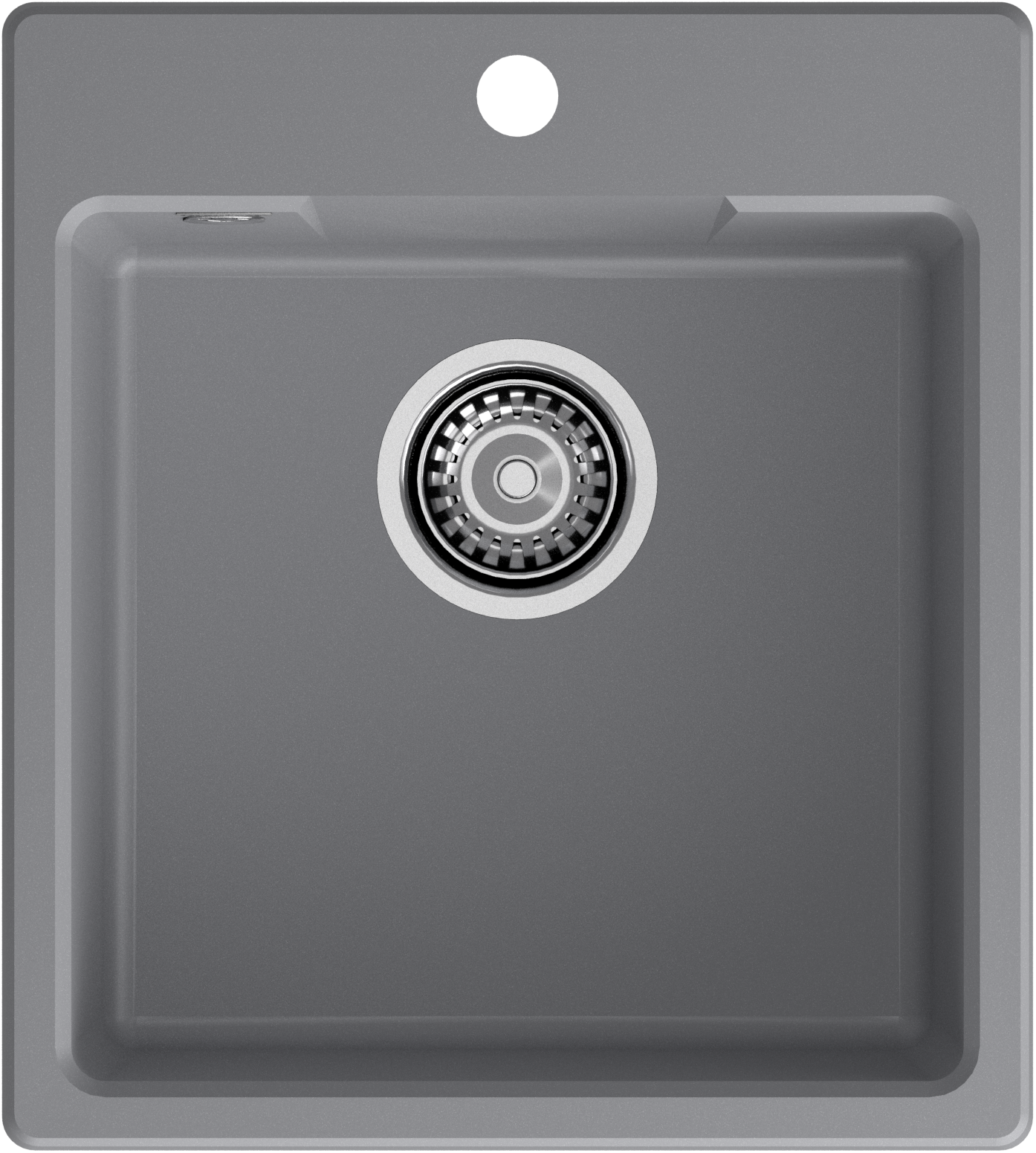 GRANFEST Мойка URBAN 644  1-чаша 440*490мм темно-серый арт.GF-UR-