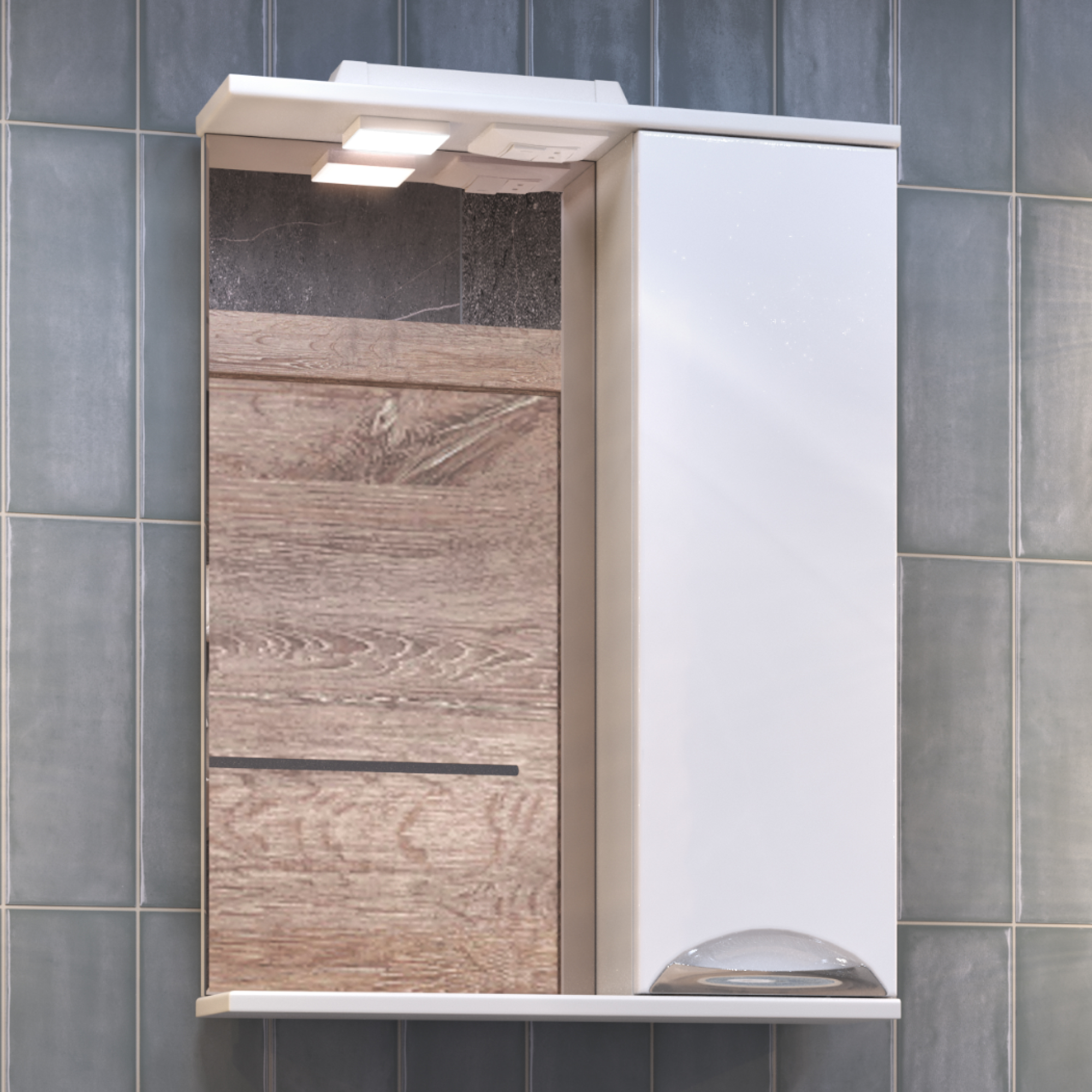 Зеркало со шкафом VIGO Callao 50 подвесное белый (z.CAL.50.R.El)