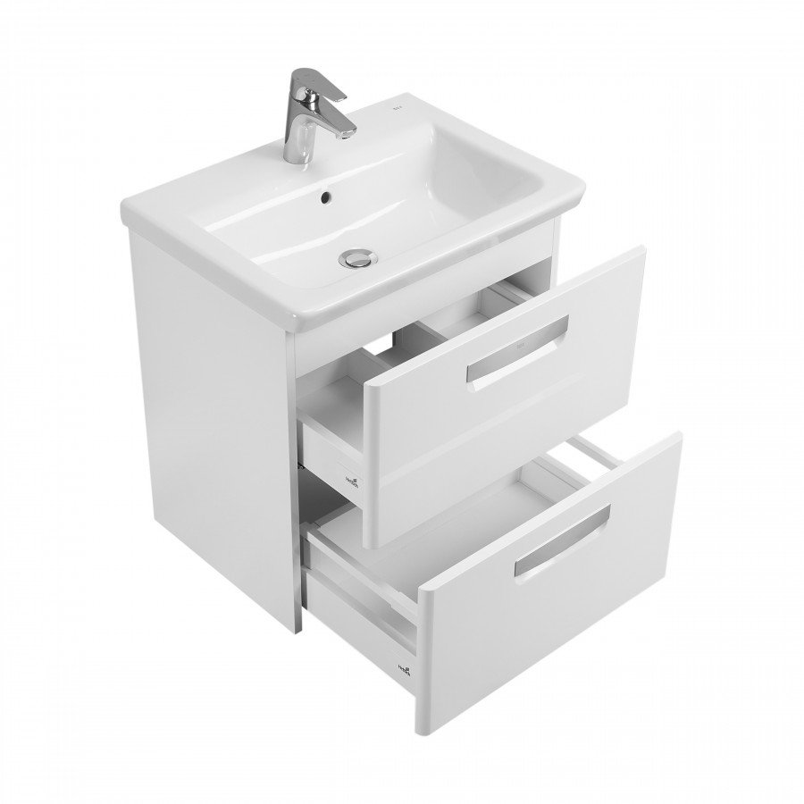 GAP Тумба под раковину GAP 60, белый глянец, ROCA