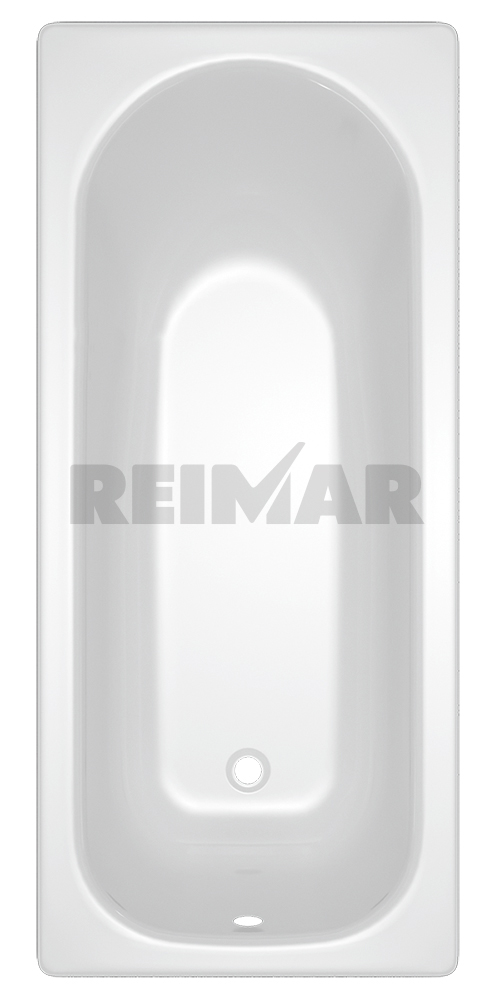 REIMAR Ванна стальная 150x75x40 cм. с опорной подставкой, без ранта, белая орхидея, форма Аула, ВИЗ