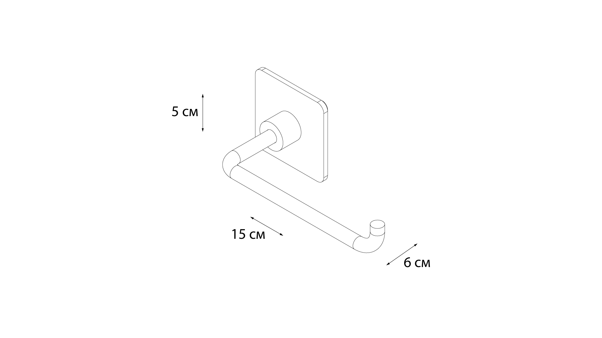 Бумагодержатель FIXSEN Square (FX-93110)