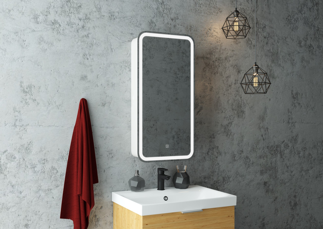 Зеркало-шкаф Elliott LED 400х800 правый