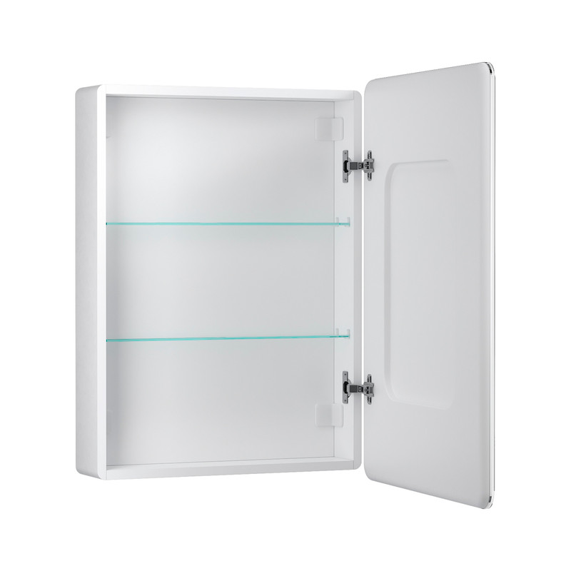 Зеркальный шкаф EQUIL Nice LED 60 с часами правый белый