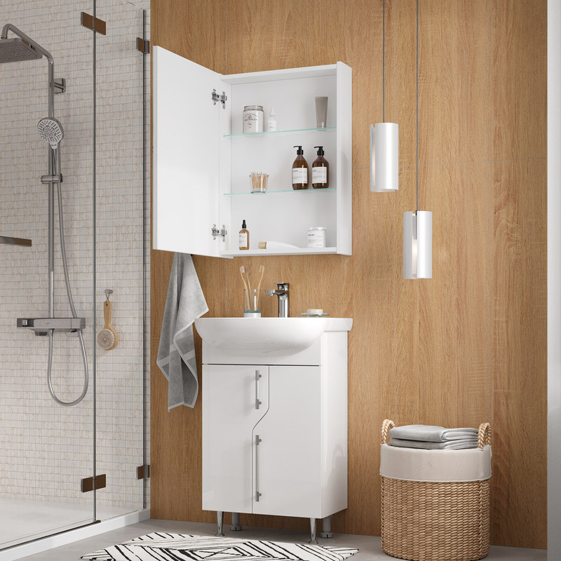 Пенал Bruno 45, подвесной, белый, VOLNA