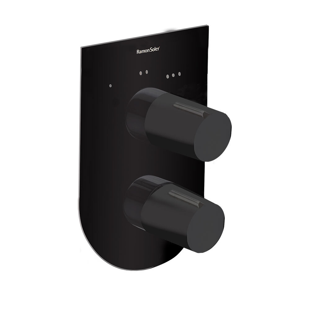 Встраиваемый смеситель для душа TZAR 341503SNM матовый черный на 3 выхода