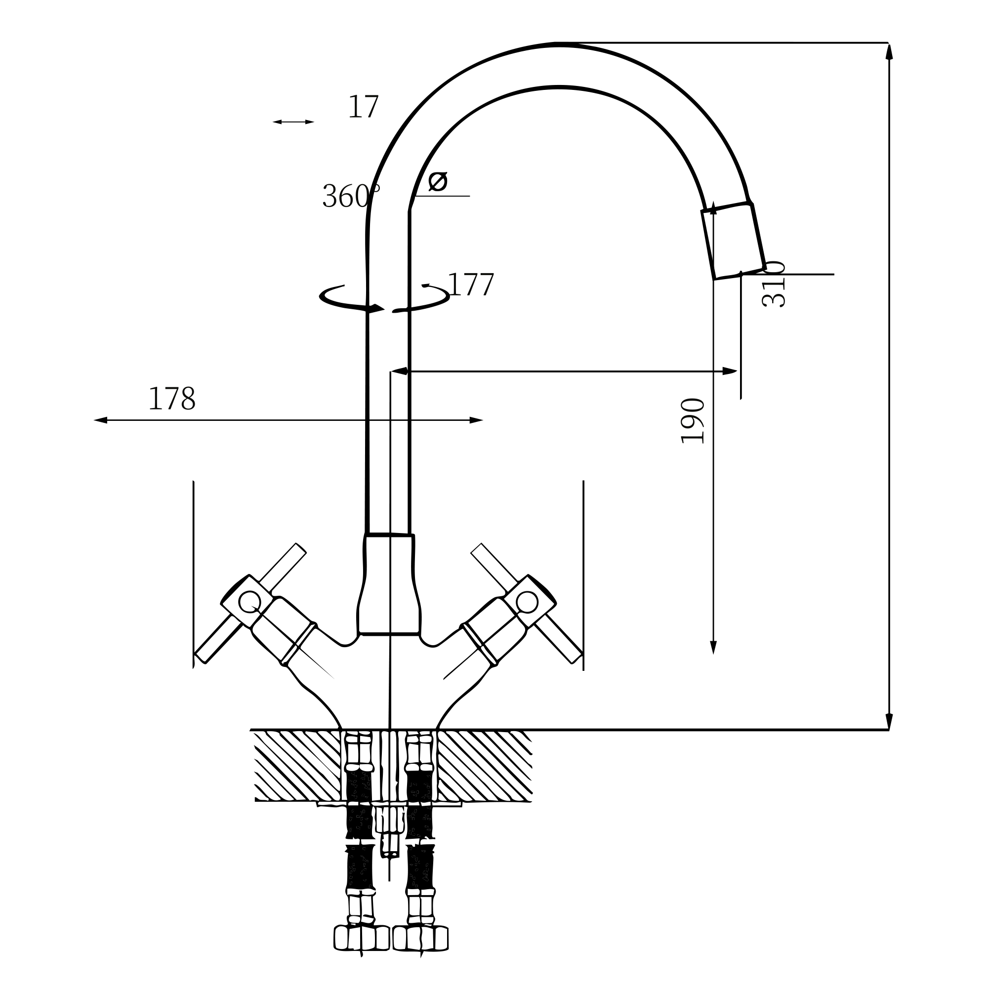 Смеситель для кухни TOKITO ENA хром (TOK-ENA-1013)
