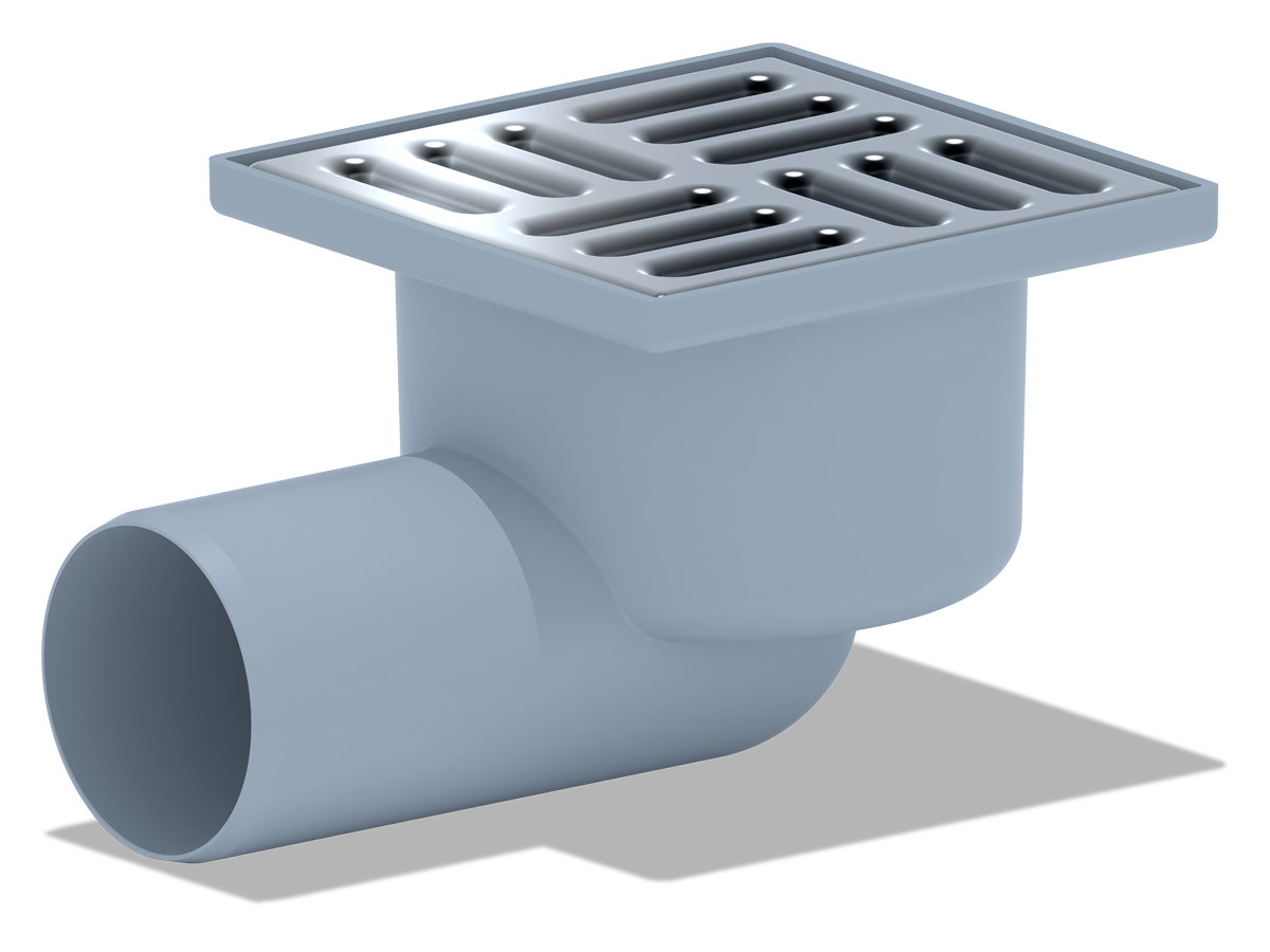 Трап гориз. вып. 50, с реш. из нерж. стали 10x10 сухой, ANI PLAST