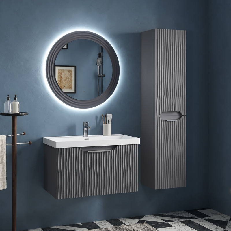 Зеркало EQUIL Mirage LED 80 графит софт