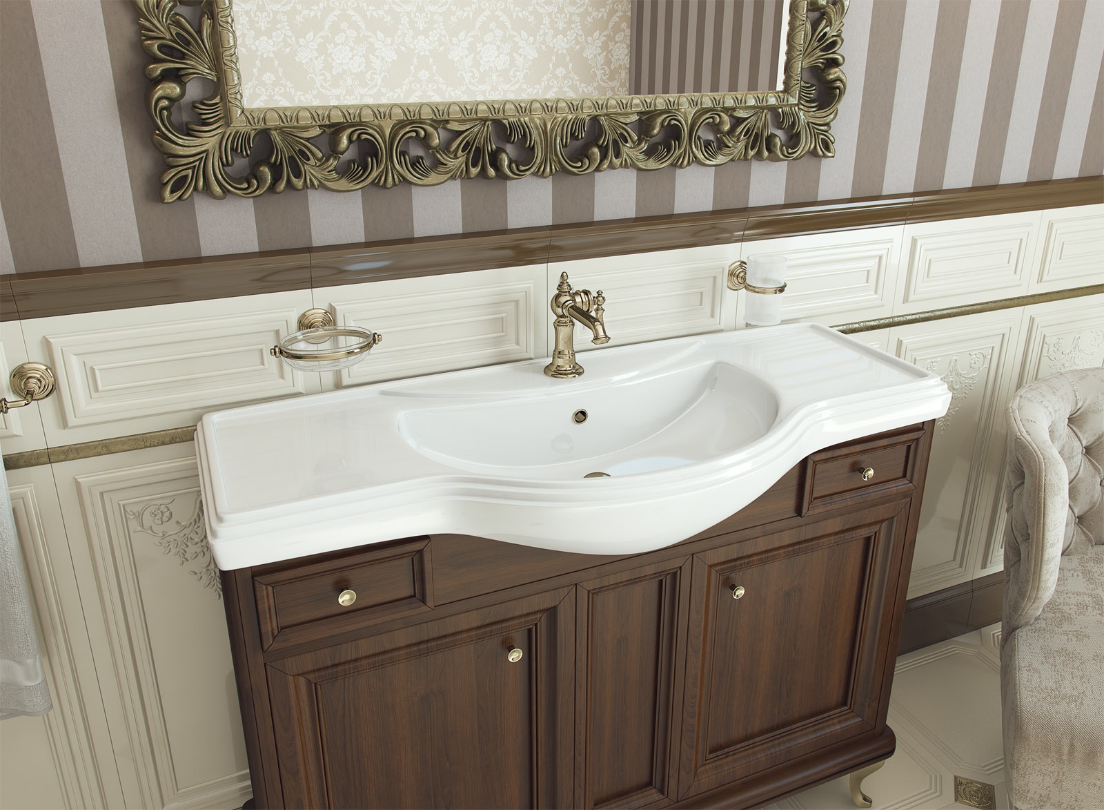 Раковина KIROVIT Классик 1200 мебельная белый (Вн Крв20) 4640021060957