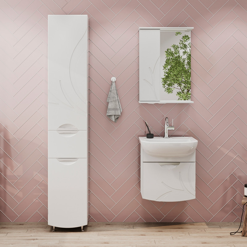 Пенал Adel 35, напольный, белый, VOLNA