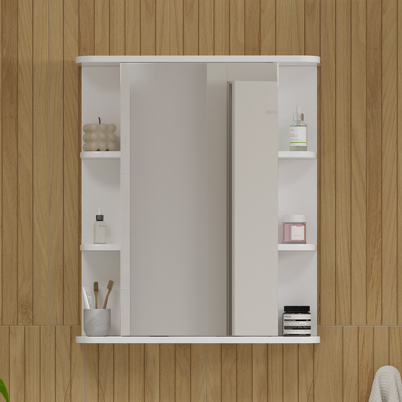 Шкаф зеркальный Onda 60, подвесной, белый, VOLNA