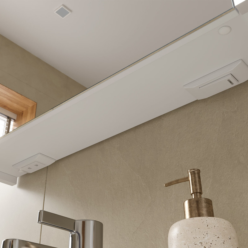 Шкаф зеркальный Prime LED 60, белый, VOLNA