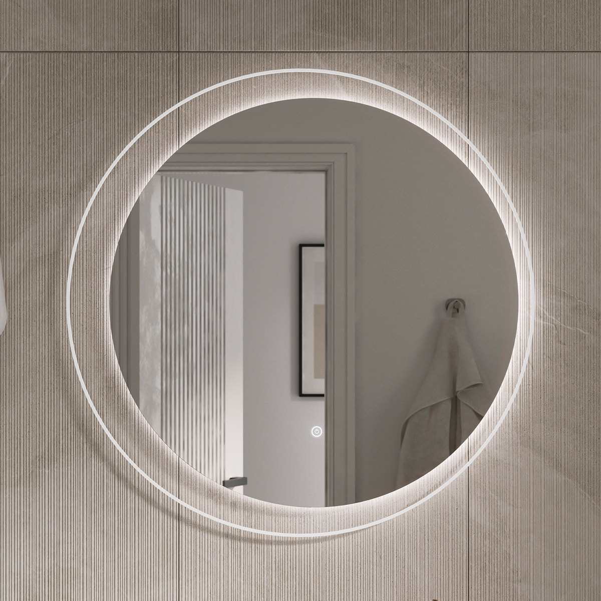 Зеркало EQUIL Elegante D80 с подсветкой амарок)