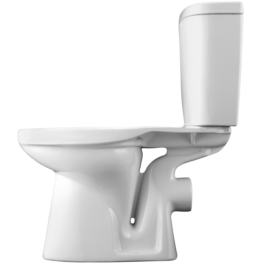 АНИМО Унитаз-компакт, горизонт. выпуск, эконом., 1-реж. арматура, сиденье полипропилен. САНТЕК 