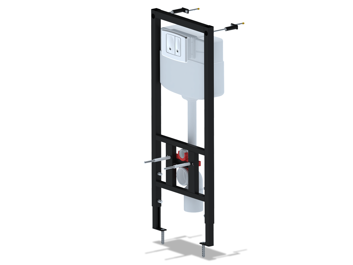 Инсталляция для унитаза 50 см АНИ Пласт WCP1112 1350х522х225 мм с овальной клавишей хром матовый