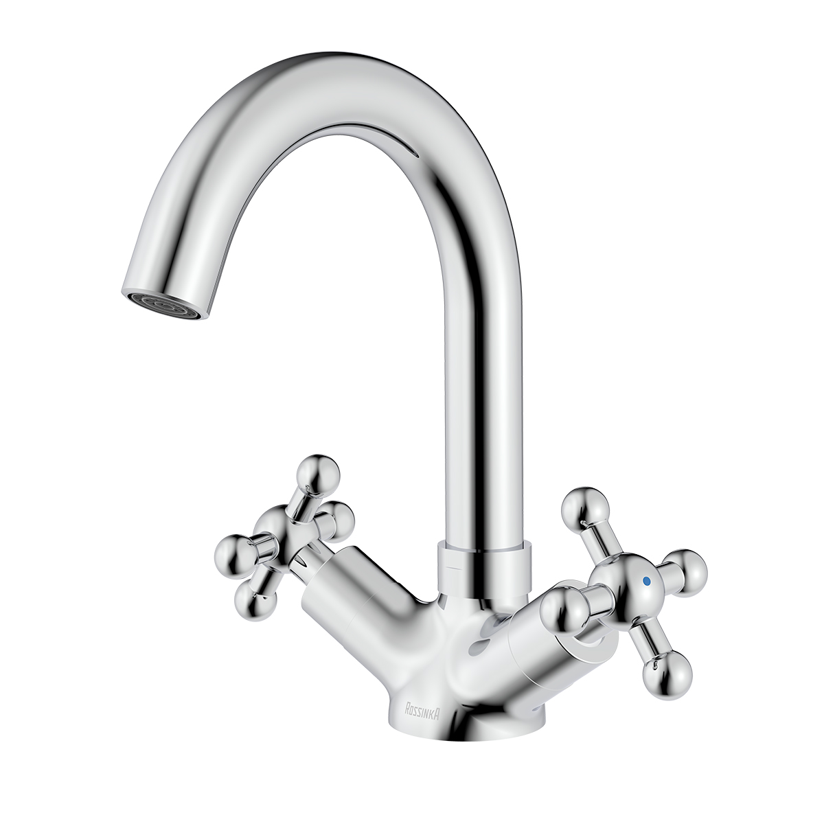 Смеситель ROSSINKA G02-64 для раковины с поворотным изливом, хром