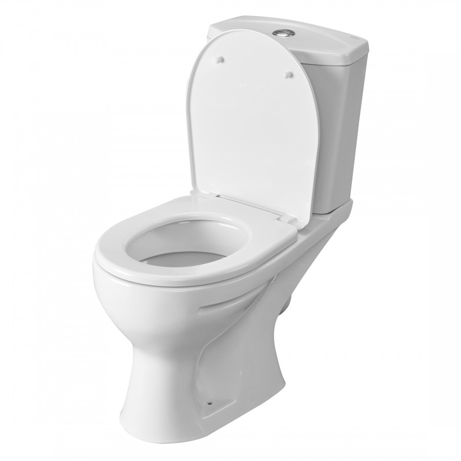 Унитаз-компакт "Ультра" косой выпуск, с кнопочной арматурой и сиденьем  SANTERI