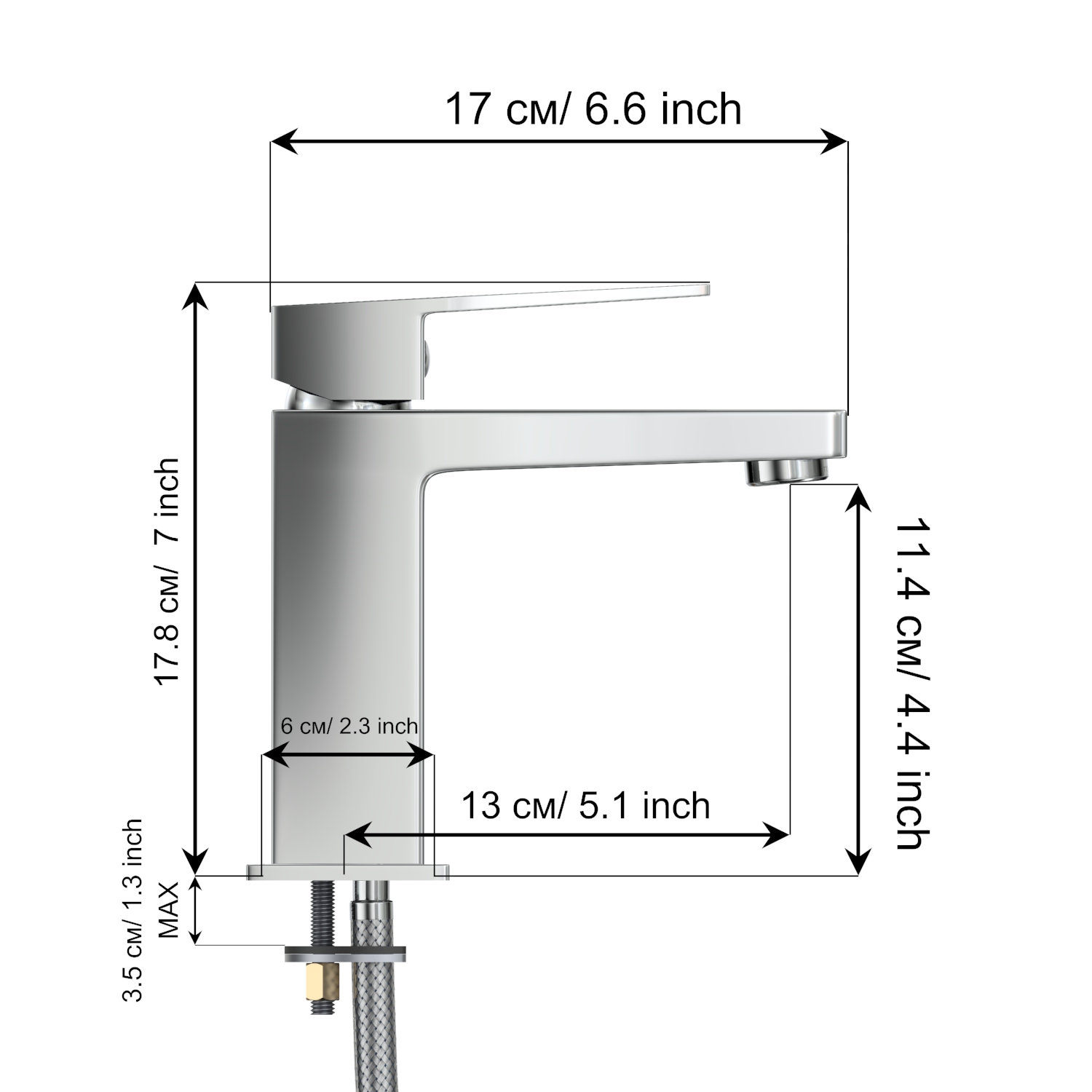 Смеситель для раковины TOKITO AKARI хром (TOK-AKA-1011)