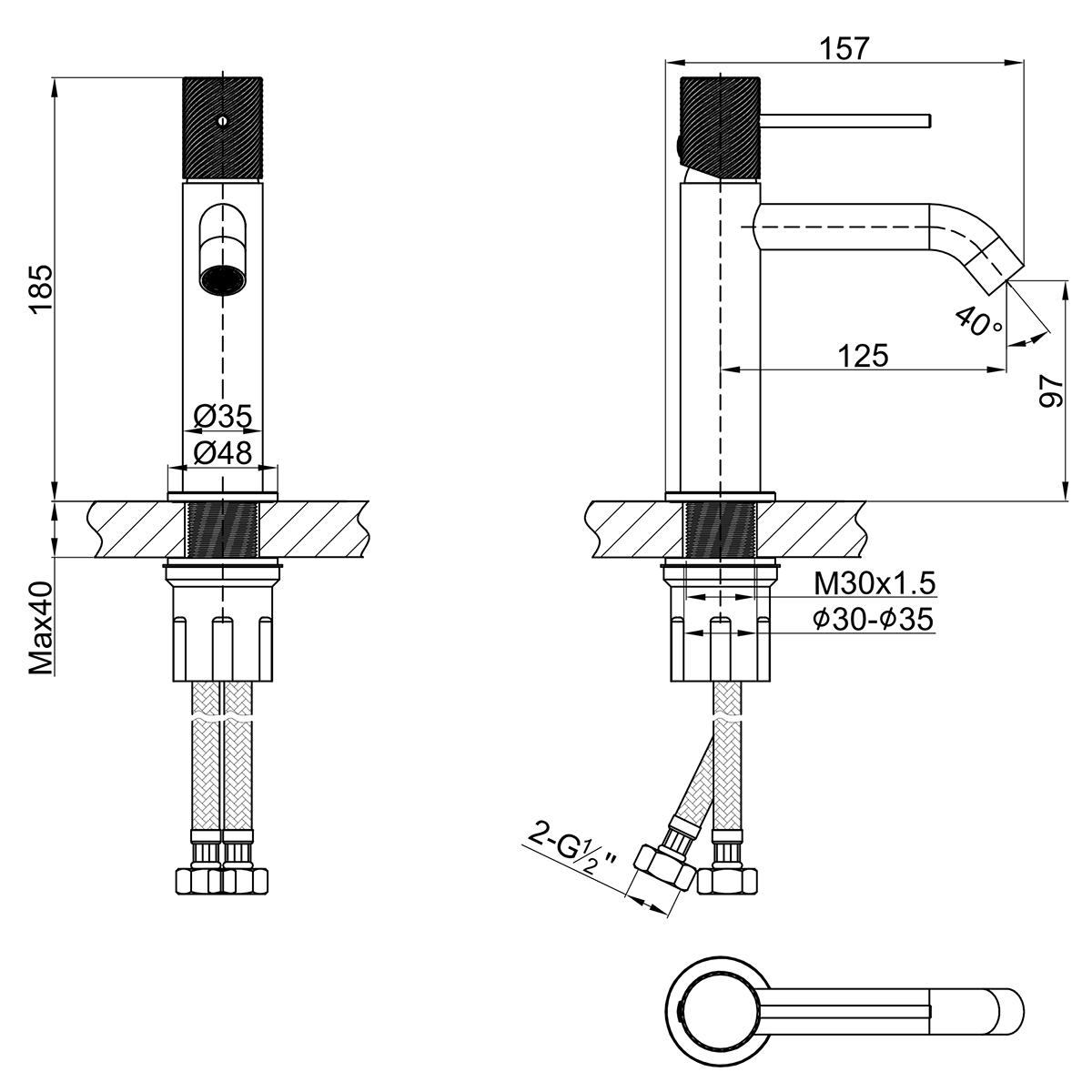 Смеситель Karelia LMF-2012S-BRG для раковины
