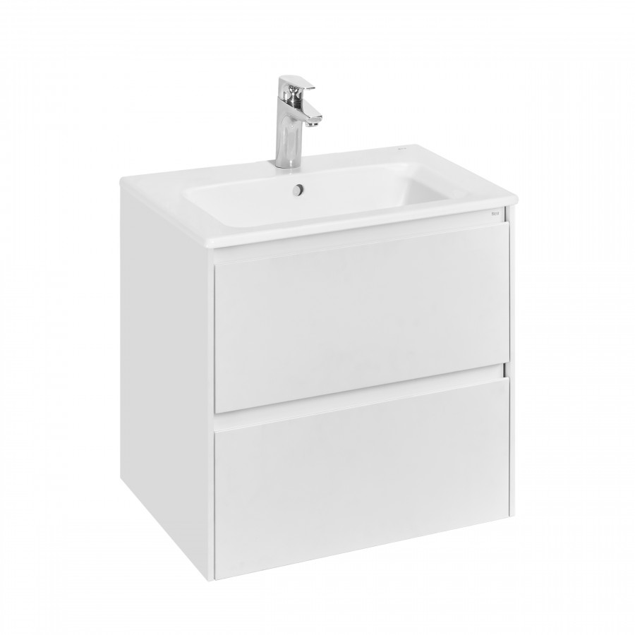 ONA Модуль для раковины 600 мм, 585x450x565 мм, с 2 ящиками, бел. матовый, ROCA