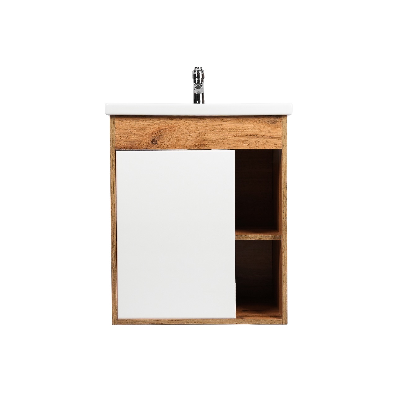 Тумба под раковину VIANT БОСТОН 50 подвесная дуб вотан/белый (VBOS50CO-T1STP)