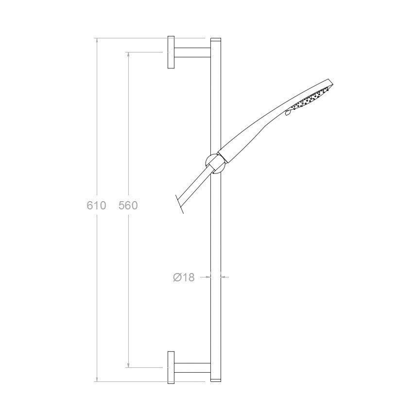 Душевая штанга с душевым комплектом 377302T3
