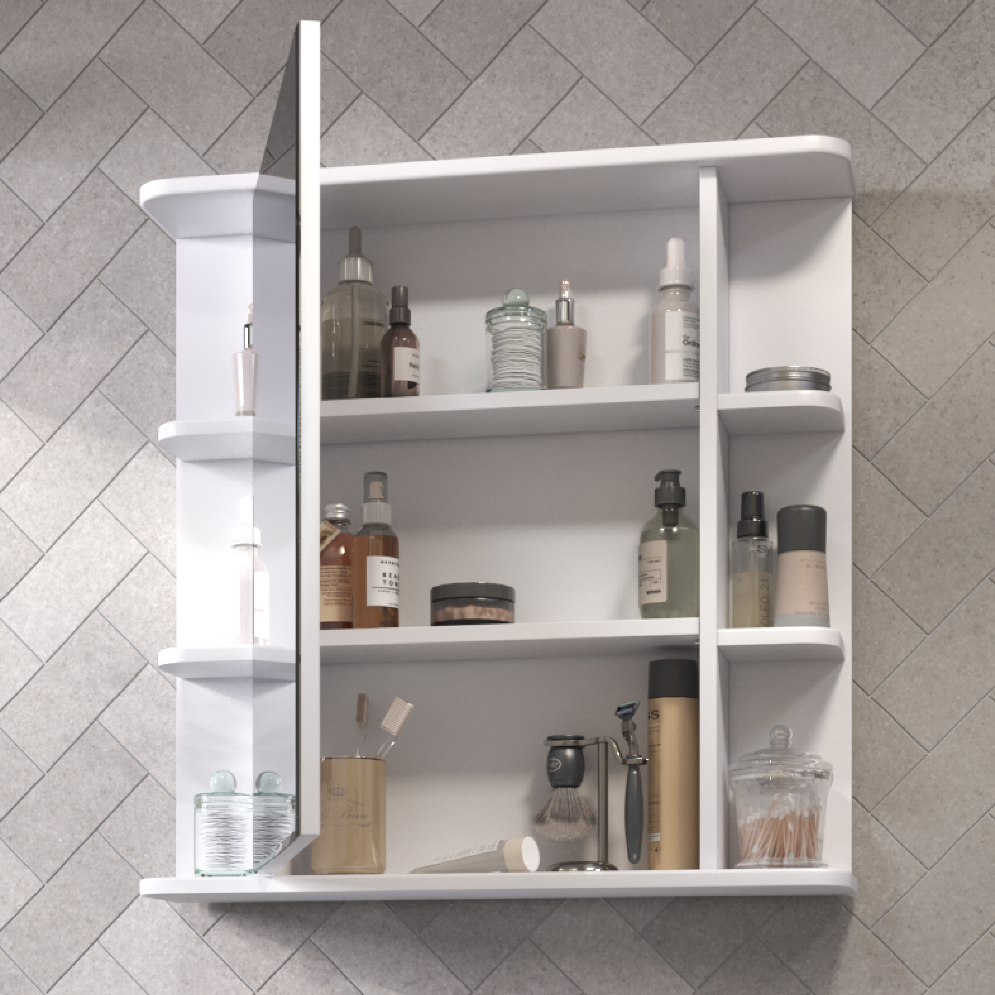 Зеркальный шкаф VIGO Nova 70 подвесной белый (zsh.NOV.70)