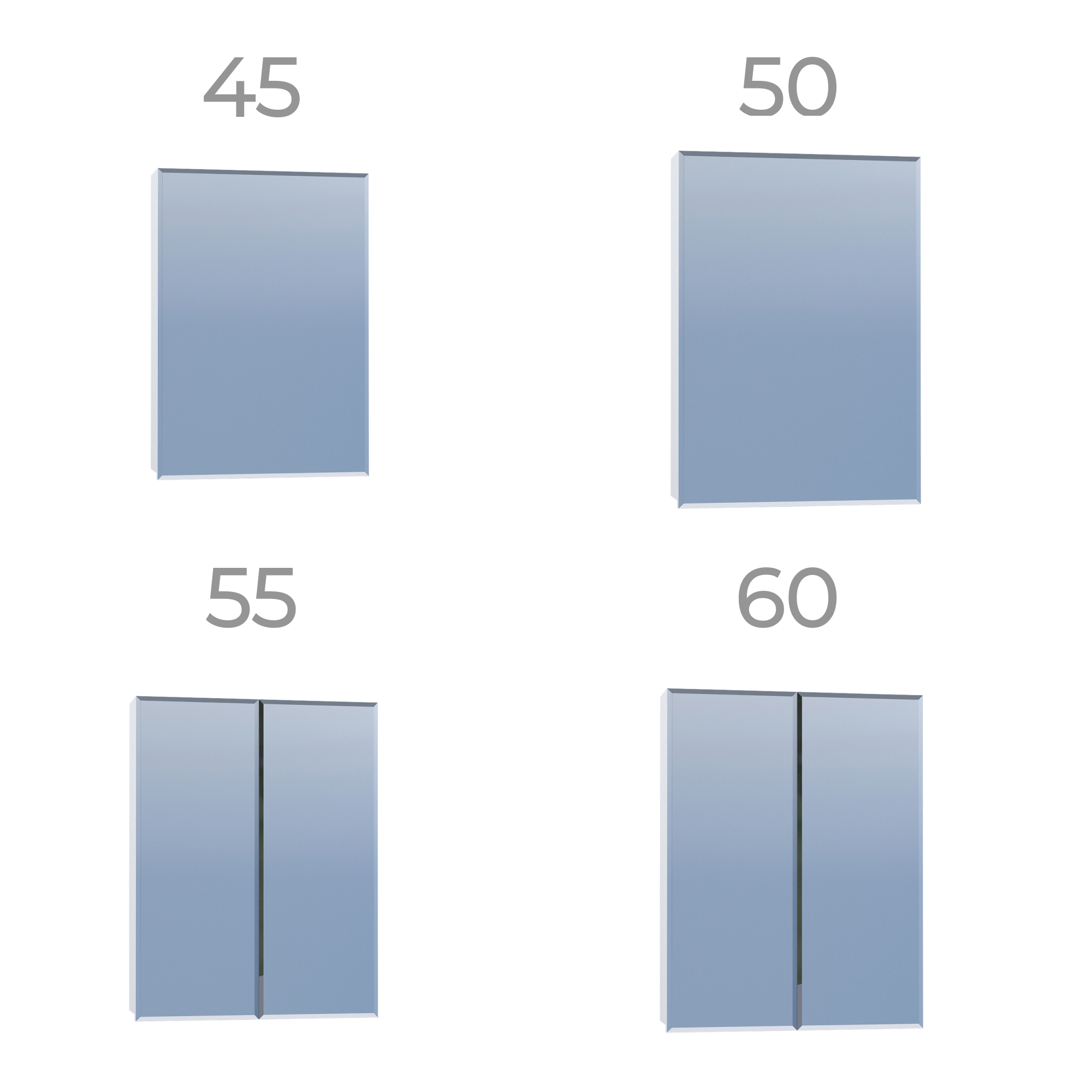 Зеркальный шкаф VIGO Grand 55 подвесной белый (zsh.GRA.55)