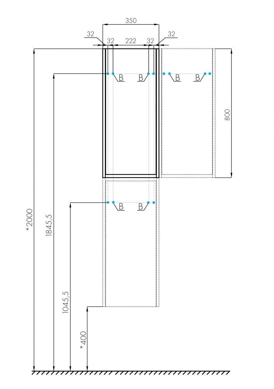 Шкаф МАРТИ 35, подвесной, белый, дуб эндгрейн