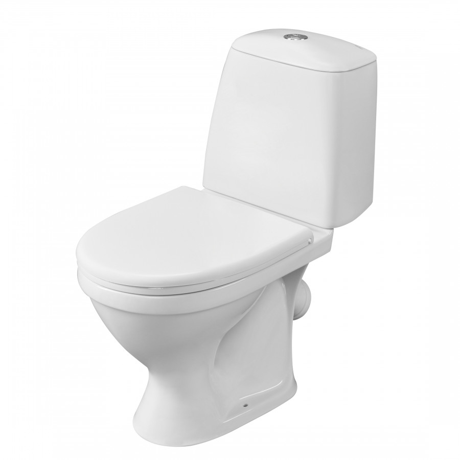 Унитаз-компакт "Соната" (комфорт) косой выпуск, с 2-режимной кнопочной арматурой и сиденьем SC