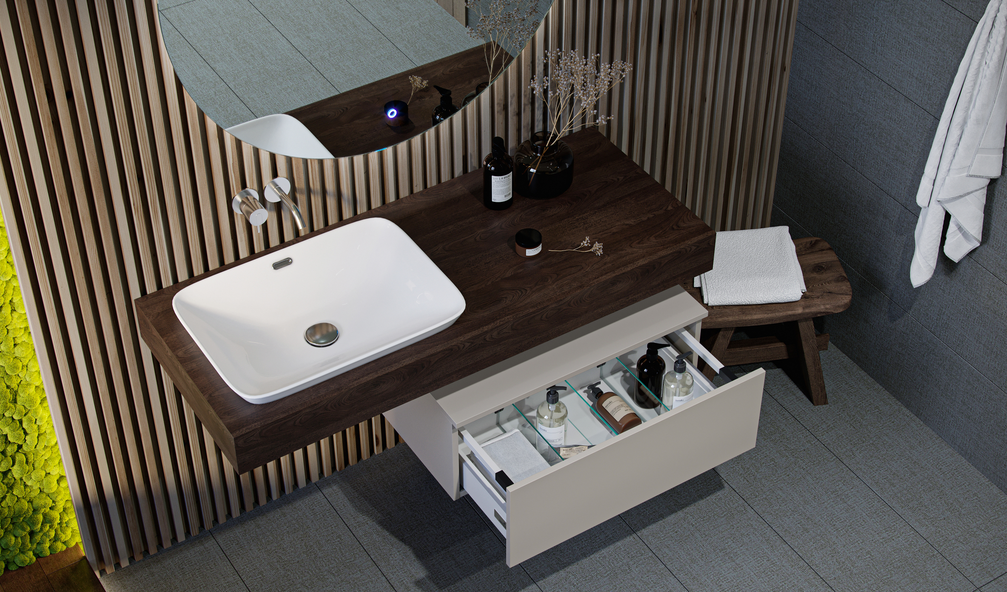 Столешница VELVEX Unit 120, дуб карпентер