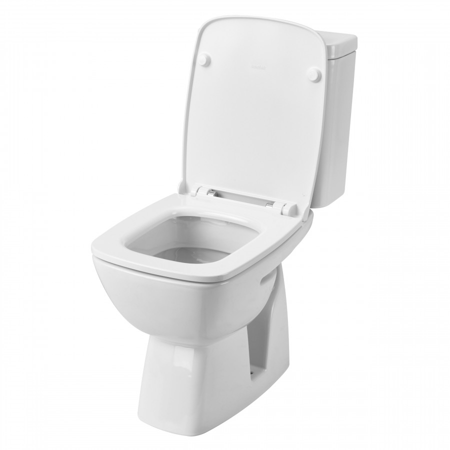 НЕО ЛАЙТ Унитаз-компакт, косой выпуск, 2-х режимная арматура, сиденье тонкое дюропласт Soft-close, C