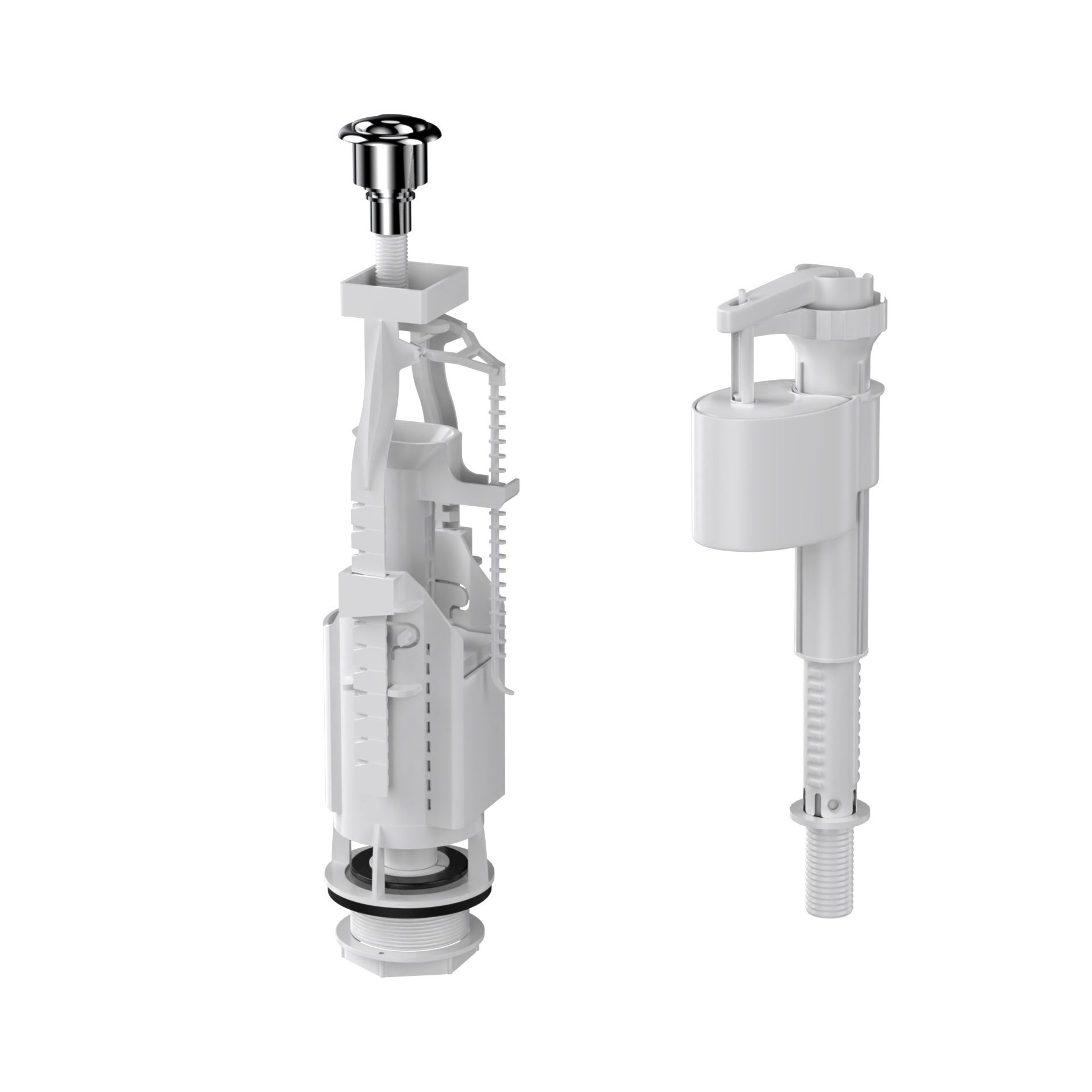 Комплект арматуры EKO 23 двухкнопочный, нижний клапан, BERGES