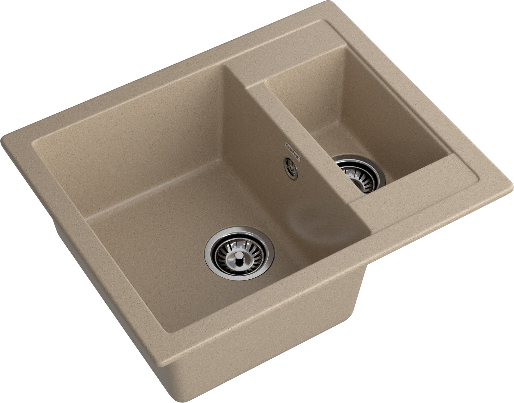 GRANFEST Мойка композит QUADRO GF-Q--610K 1.5-чаши. 610*500мм  песочный арт.GF-