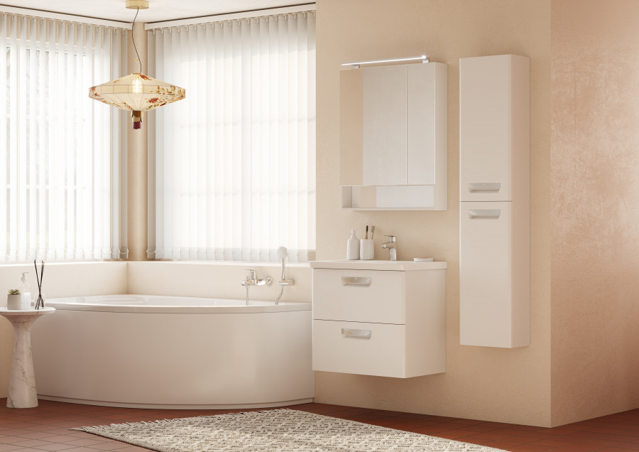 GAP Тумба под раковину GAP 70, белая матовая, ROCA