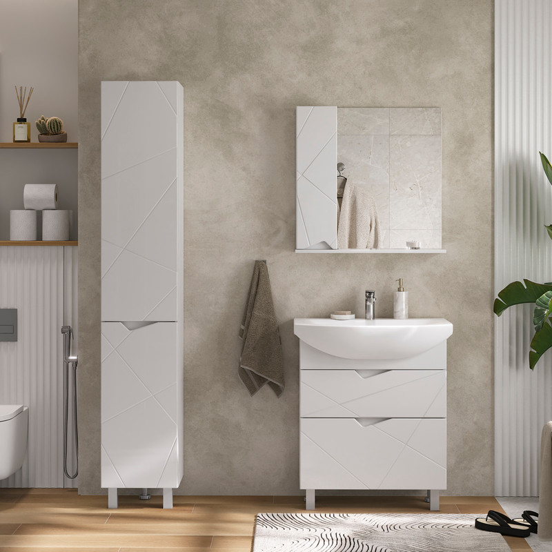 Пенал Пронто/Pronto 35, напольный, белый, VOLNA