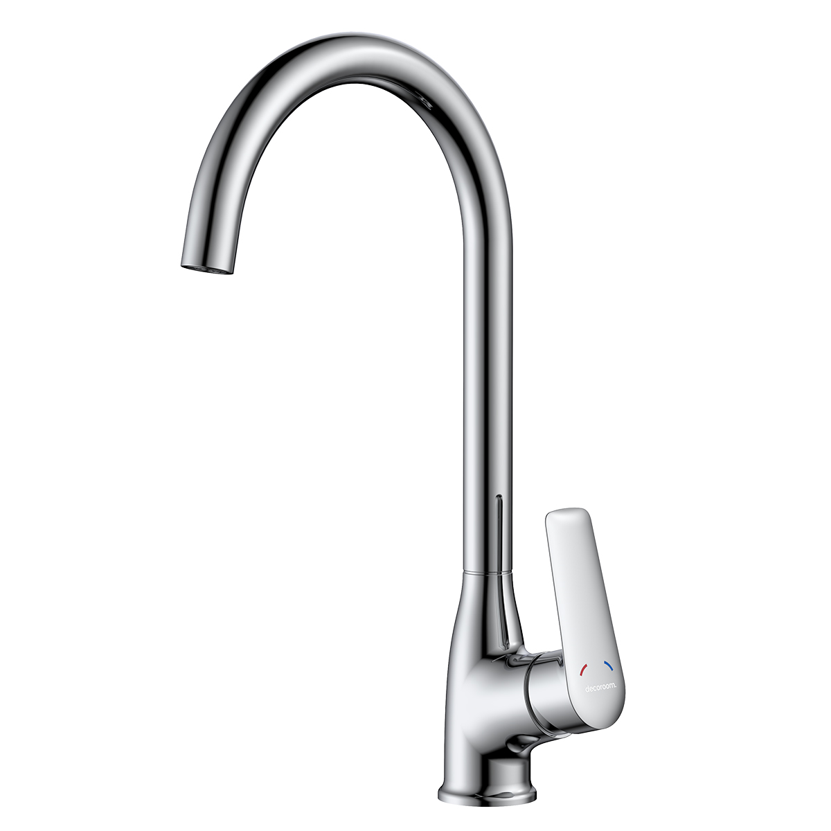 Смеситель DECOROOM DR27028 для кухни с высоким поворотным изливом