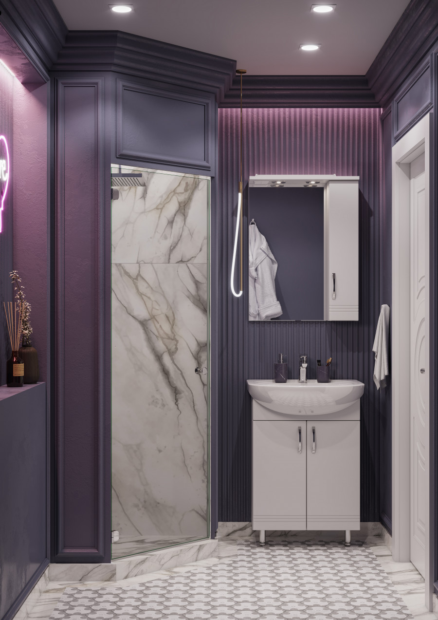 Зеркальный шкаф ОНДА 60, правое, белое