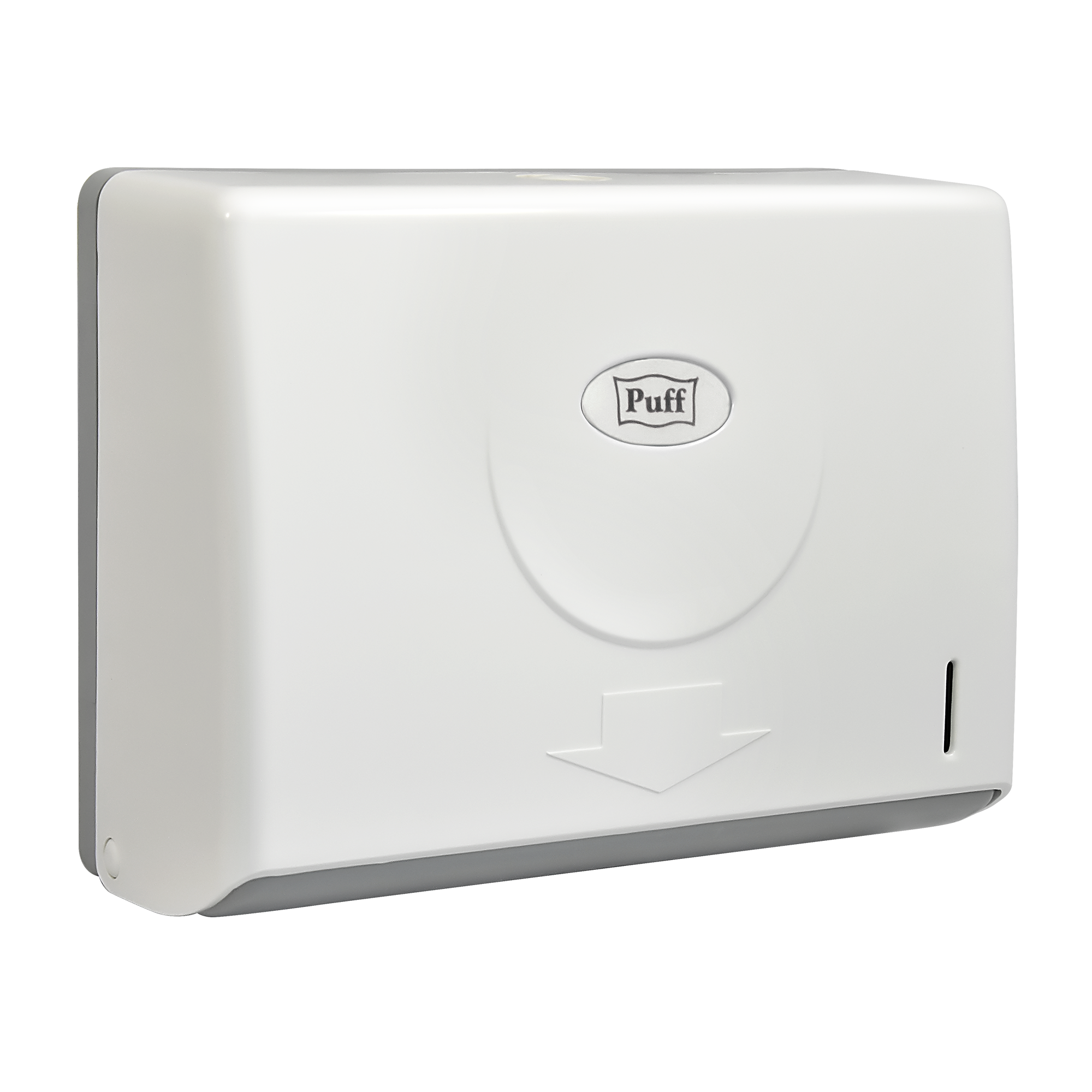Диспенсер бумажных полотенец  puff-5110, белый, ABS-пластик, 29х22х11 см