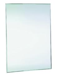 зеркало антивандальное 600х450 с рамкой из нержавеющей стали матовой
