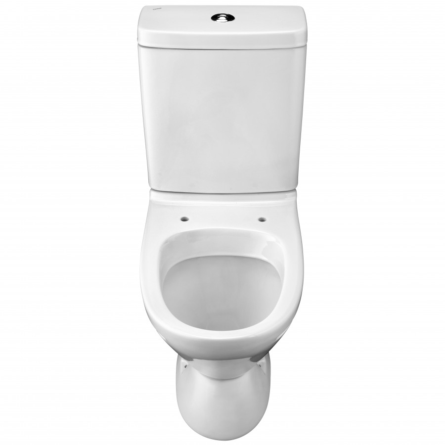 ЛИГА Унитаз-компакт, косой выпуск, 2-х режимная арматура, сиденье полипропилен, САНТЕК 