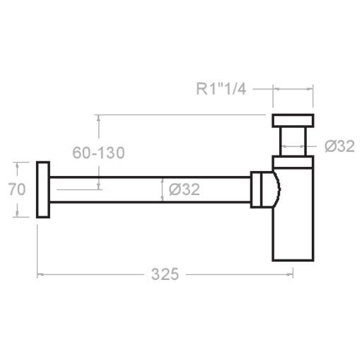 Сифон для раковины латунь 3790