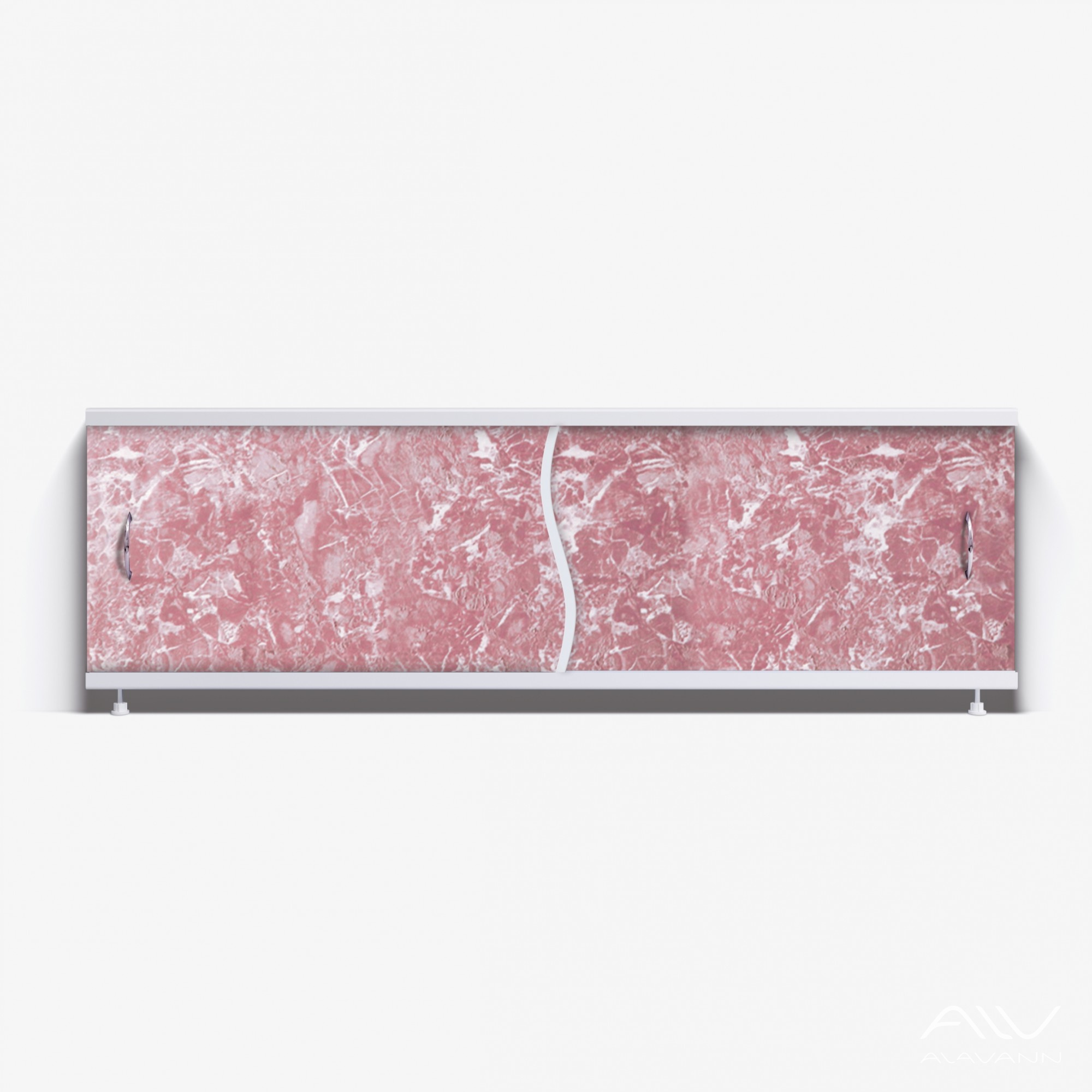 ПРЕМЬЕР Экран для ванны 170 см, полистирол,(темно-коричневый мрамор-009), ALAVANN