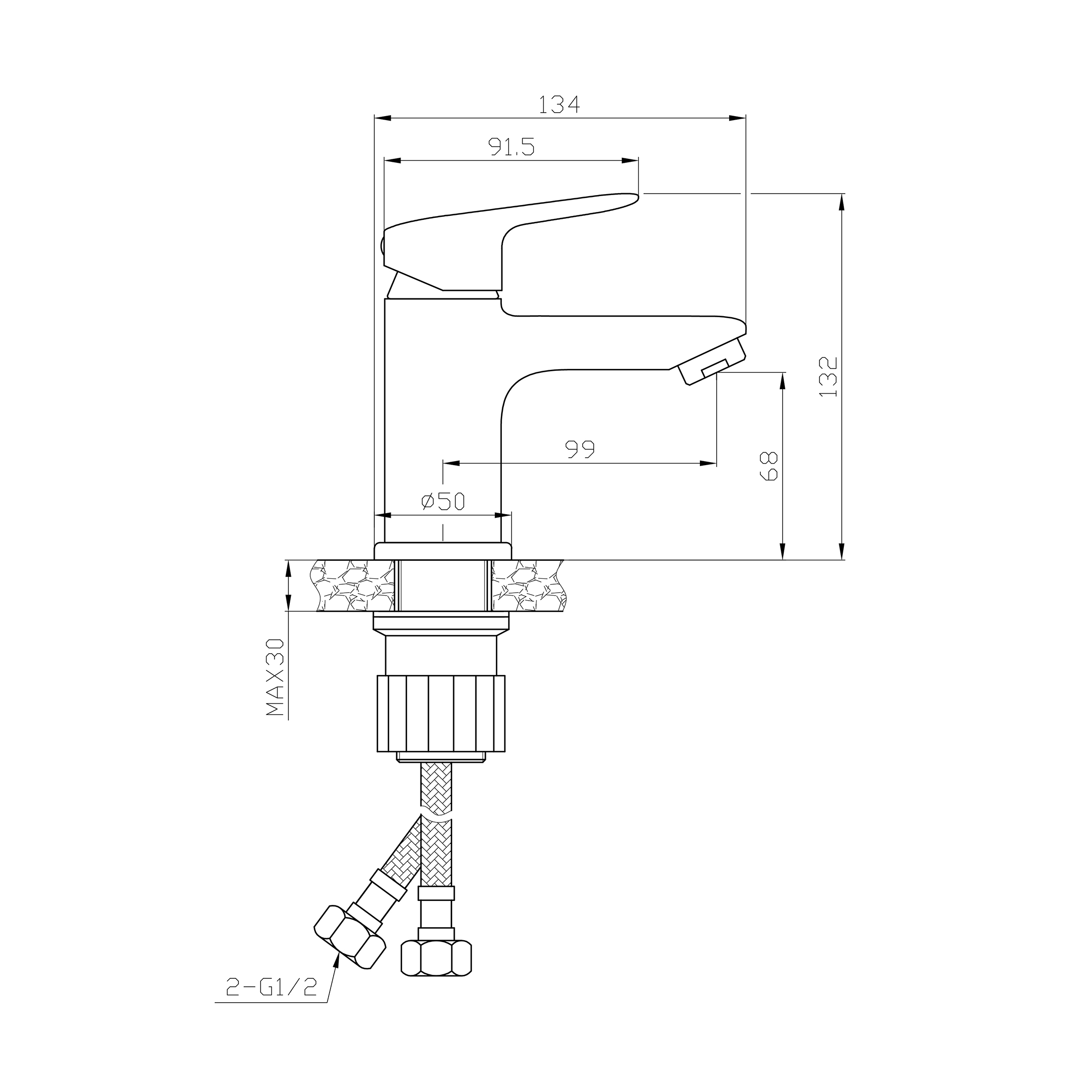 Смеситель для раковины TOKITO HAPPO хром (TOK-HAP-1011)