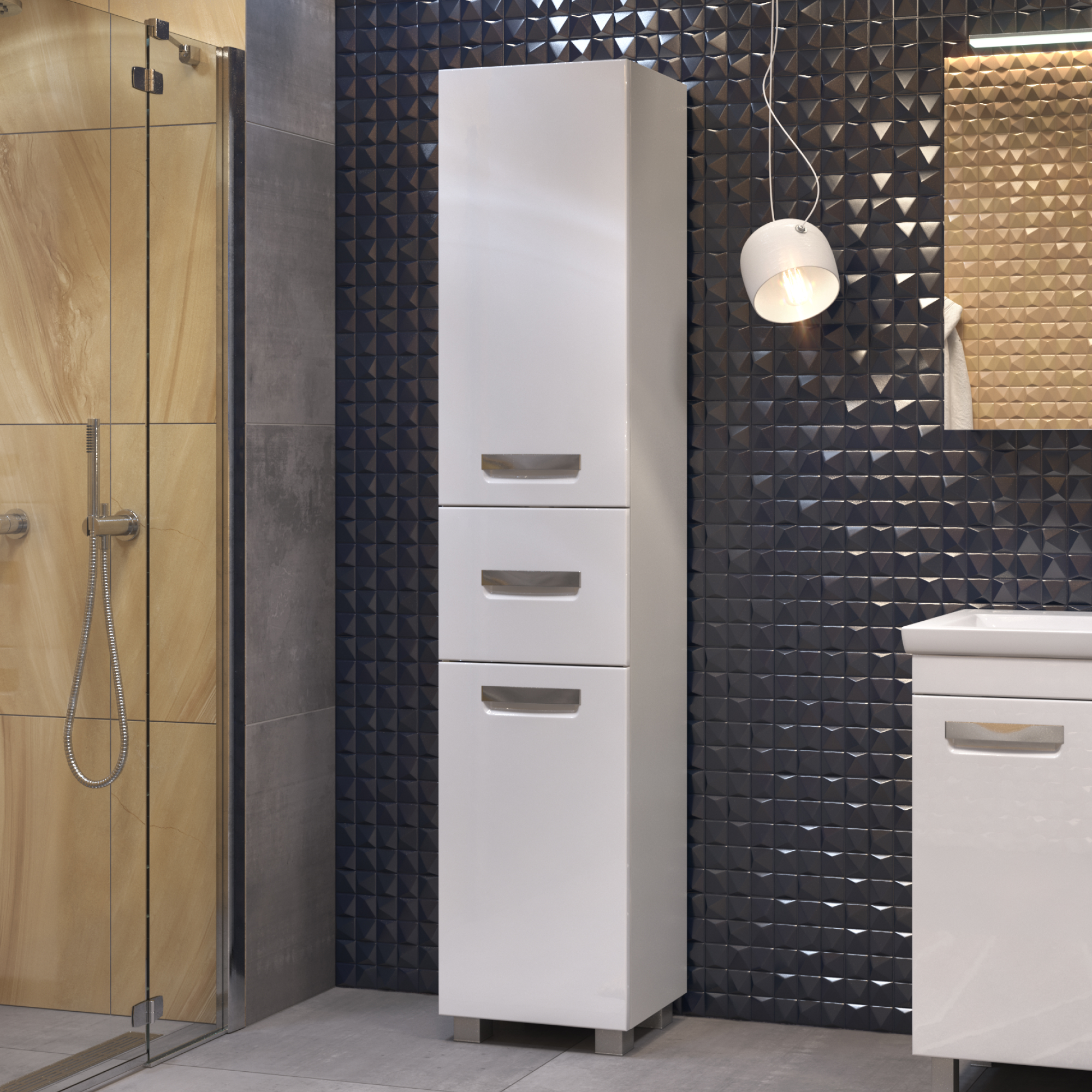 Шкаф-пенал VIGO Plaza 40 напольный белый (pn.PLA.40)