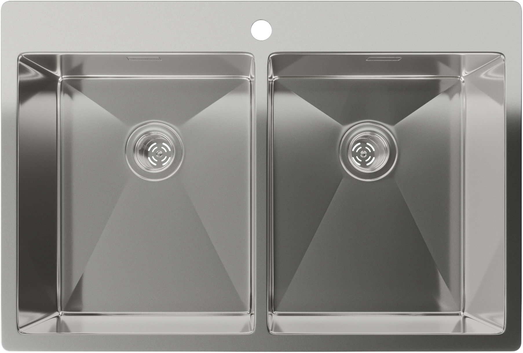 Rivelato Rinox 7450 2В Мойка нерж.сталь 2 чаши 740*500*200 мм арт.7450 2В
